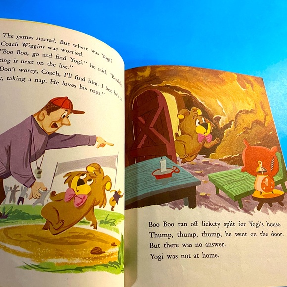 YOGI BEAR VTG 1960 A LITTLE GOLDEN BOOK YOGI BEAR OUR HERO HARDCOVER - Picture 8 of 14
